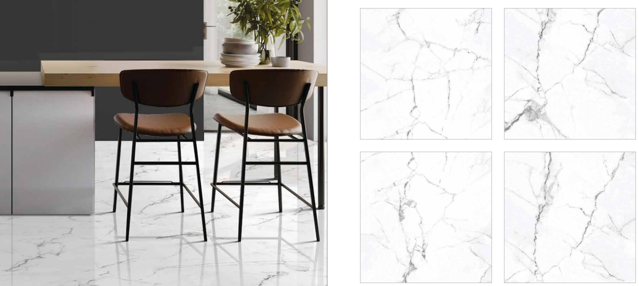 WHITE HIMALAYA 60X60 TILES PRICE IS PER SQM