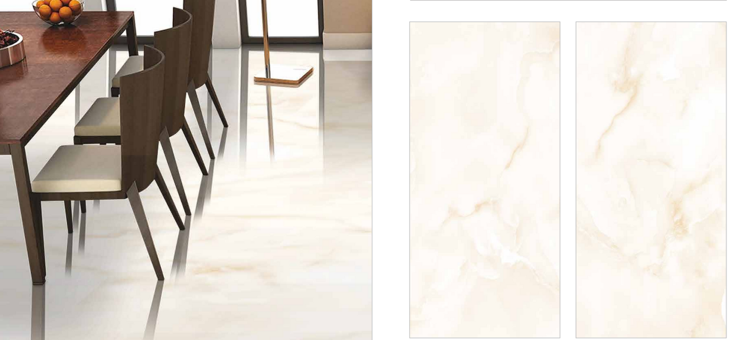 PRICE PER SQM-LUXURY BARCELONA CREAM 60X120 GLOSSY TILE