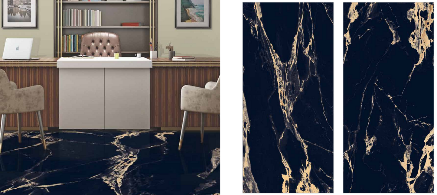 PRICE PER SQM-PREMIUM QUALITY 60X120 VICTORIA BLACK TILES