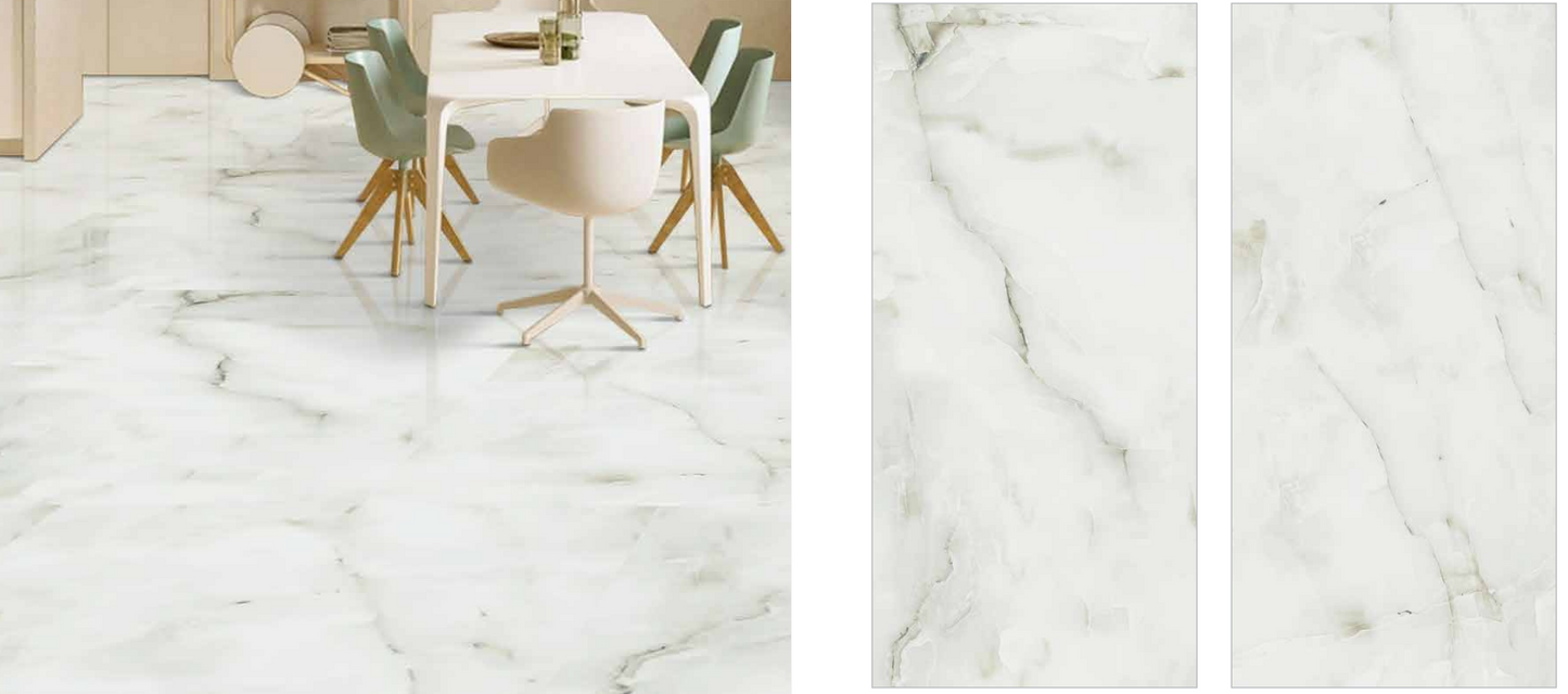 PRICE PER SQM- PREMIUM DOLMEN GREEN 60X120 GLOSSY FINISH TILES