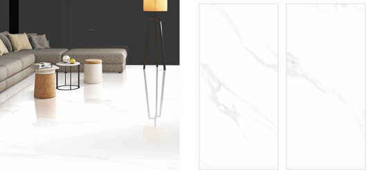 PRICE PER SQM-NEW CARRARA 60X120 PREMIUM GLOSSY FINISH TILES