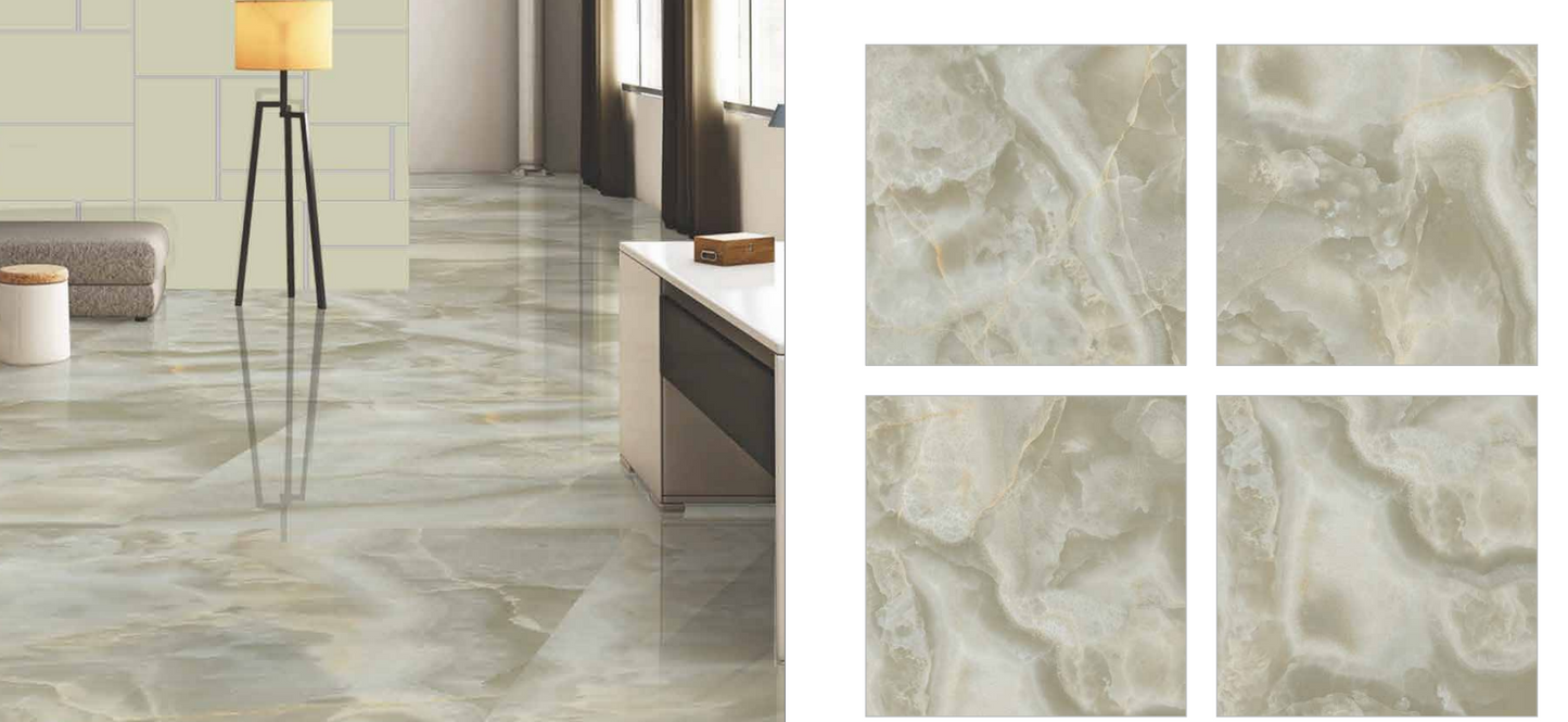 PRICE PER SQM-LUXURY IMPERIAL OLIVE GLOSSY TILES