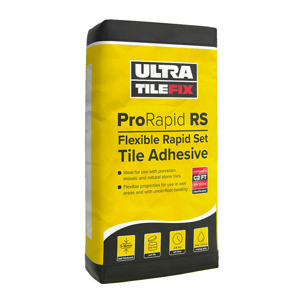 GREY ADHESIVE 20KG BAG FOR TILES FAST SET