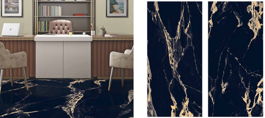 PRICE PER SQM-PREMIUM QUALITY 60X120 VICTORIA BLACK TILES